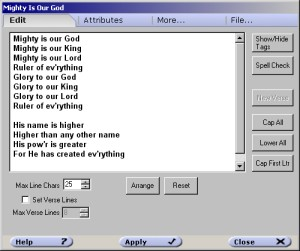 screenshot of Presentation Manager